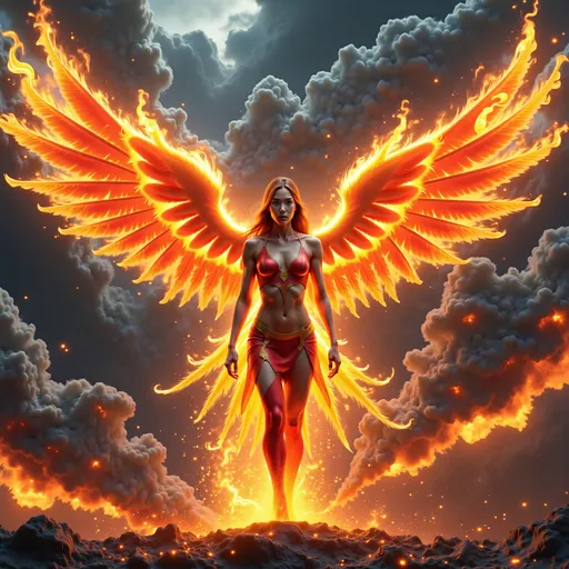 Prompt: In a breathtaking tableau, the fire phoenix female warrior stands as a formidable sentinel of justice, her magnificent wings unfurled in a grand display that captures the very essence of elemental power. Each feather glimmers with vibrant hues of crimson and gold, reflecting a fierce light that seems to pulse with the heartbeat of the blazing sun.


Surrounding her is an aura of vengeance, a shimmering halo of flames that crackles with energy, illuminating the darkness that encroaches from the stormy skies above. The clouds churn ominously, their deep grays and blacks contrasting sharply with the radiant fire that breaks through, casting a surreal glow upon the scene. This interplay of light and shadow creates a captivating visual narrative, evoking a sense of impending reckoning.


The warrior's expression is one of fierce determination, her eyes ablaze with a righteous fire that speaks of unwavering resolve. Every muscle in her poised stance conveys strength and purpose, as if she is ready to unleash the full force of her fiery wrath upon those who have wronged the innocent.


The atmosphere is thick with intensity, each detail rendered in stunning 4K ultra-definition, allowing viewers to immerse themselves in the cinematic grandeur of the moment. The air crackles with anticipation, as the fire phoenix female warrior stands as a beacon of hope and a harbinger of justice, ready to reclaim the balance between light and dark. This is not just a figure of vengeance; she is a symbol of the indomitable spirit that rises from the ashes, inspiring awe and reverence in all who behold her.





