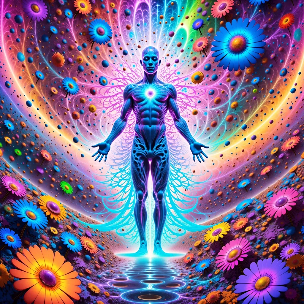 Prompt: realistic proud light drawing bright neon god variety rare patterned cobweb glow covers flowers spectrum of light drawing rich colours painting intricate detail spectrum array of pastel colour backdrop, bright colourful, elegant design