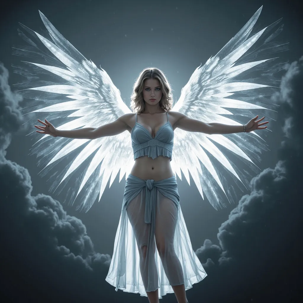 Prompt: n a breathtaking tableau, the avenging angel stands as a formidable sentinel of justice, her majestic wings unfurled in a grand display that captures the very essence of celestial power. Each feather glimmers with ethereal white and silver tones, reflecting a divine light that seems to pulse with the heartbeat of the universe.


Surrounding her is an aura of vengeance, a shimmering halo that crackles with energy, illuminating the darkness that encroaches from the stormy skies above. The clouds churn ominously, their deep grays and blacks contrasting sharply with the radiant light that breaks through, casting a surreal glow upon the scene. This interplay of light and shadow creates a captivating visual narrative, evoking a sense of impending reckoning.


The angel's expression is one of fierce determination, her eyes ablaze with a righteous fire that speaks of unwavering resolve. Every muscle in her poised stance conveys strength and purpose, as if she is ready to unleash the full force of her divine wrath upon those who have wronged the innocent.


The atmosphere is thick with intensity, each detail rendered in stunning 4K ultra-definition, allowing viewers to immerse themselves in the cinematic grandeur of the moment. The air crackles with anticipation, as the avenging angel stands as a beacon of hope and a harbinger of justice, ready to reclaim the balance between light and dark. This is not just a figure of vengeance; she is a symbol of the indomitable spirit that rises against the shadows, inspiring awe and reverence in all who behold her.

