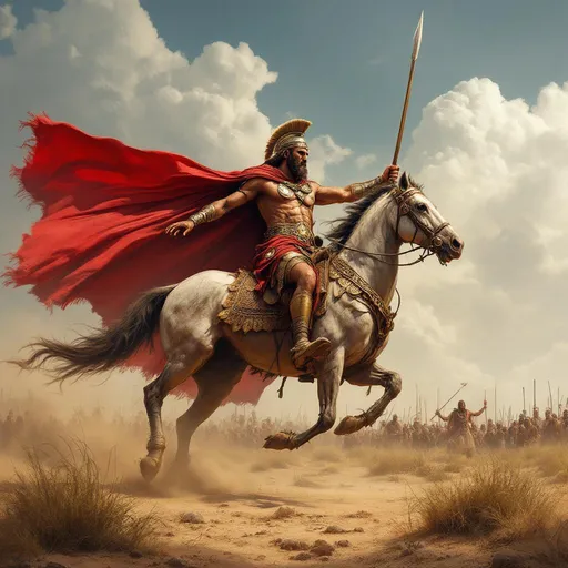 Prompt: the legendary Carthaginian general Hannibal in kairouan