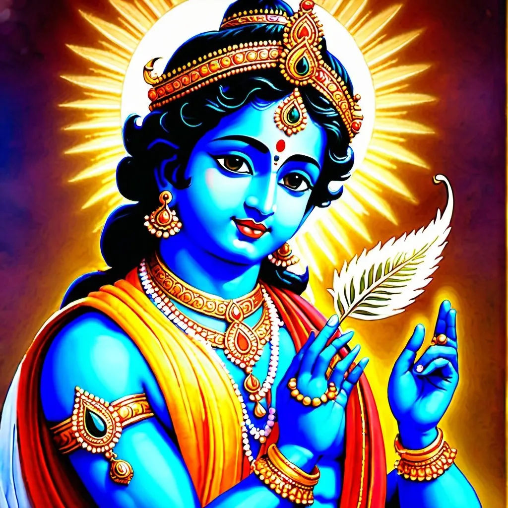 Prompt: Krishna, help, peace, prosperity