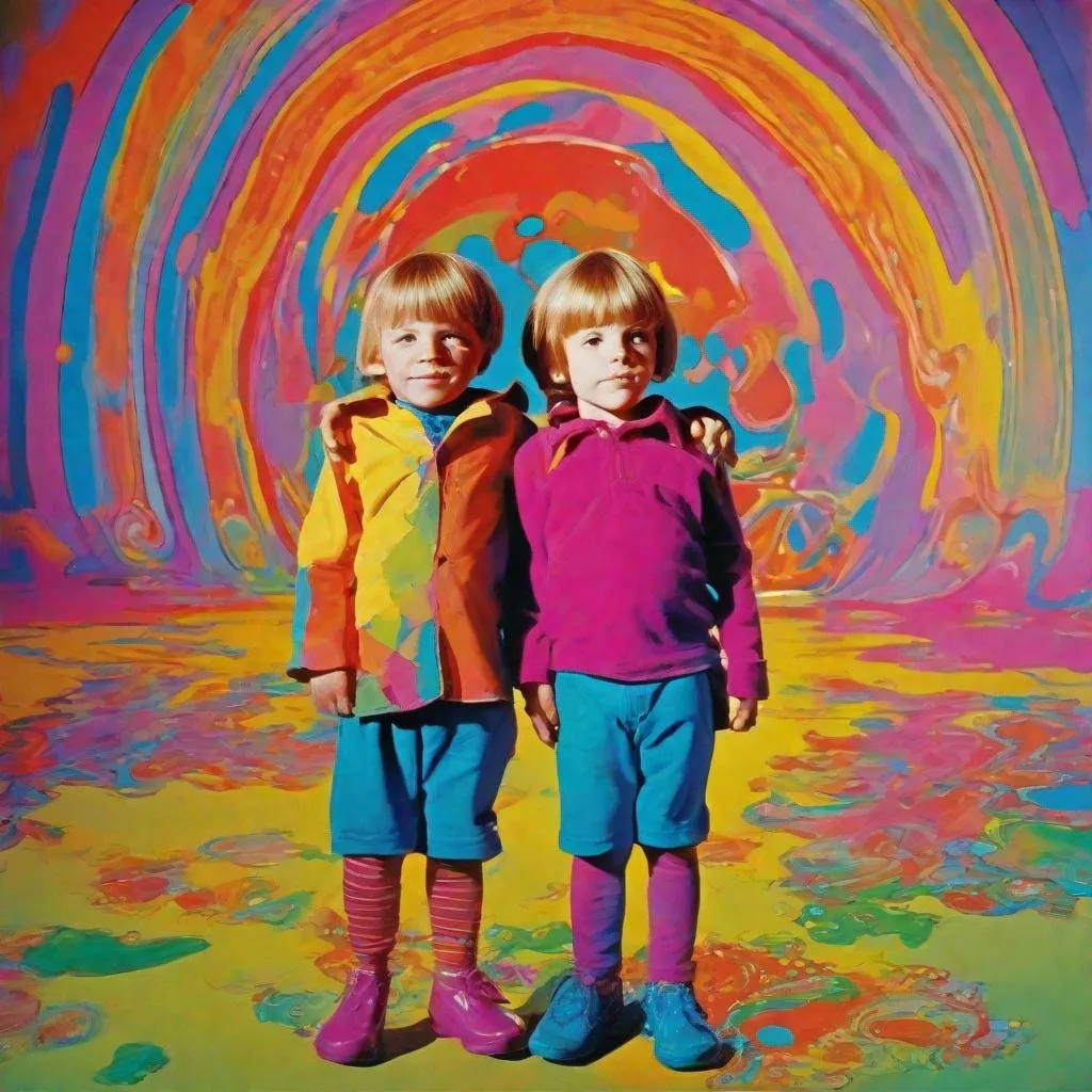 Kodachrome kids , duo, Peter max , psychedelic