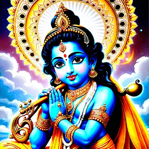Prompt: Krishna, help, peace, prosperity