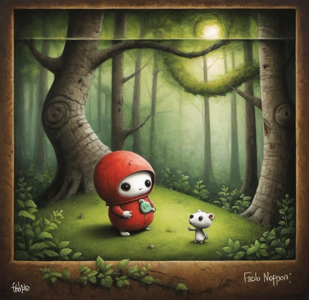 Prompt: create a character, fabio napoleoni, forest