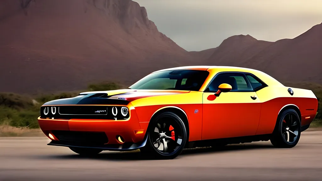 Prompt: dodge challenger desktop background