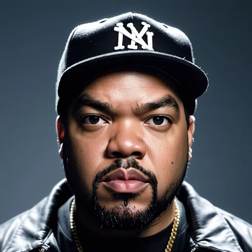 Prompt: Ice Cube, the rapper as an actual Ice cube