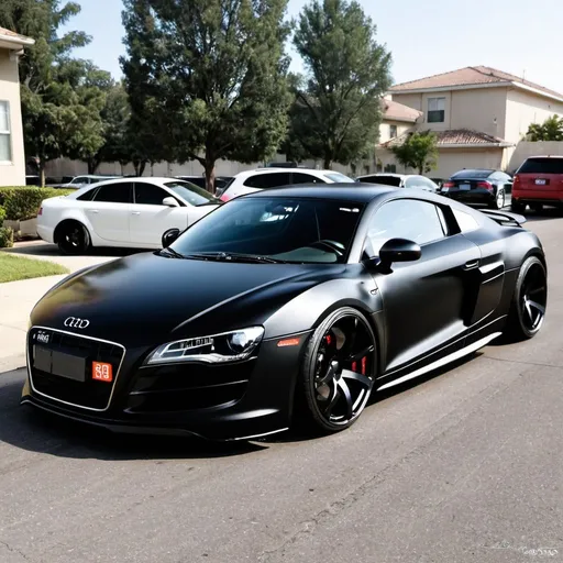 Prompt: cool modded black Audi r8
