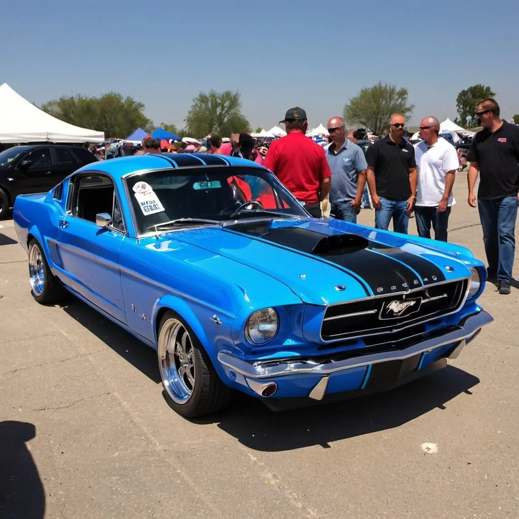 Prompt: cool modded mustang 
