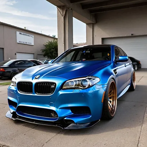 Prompt: cool modded bmw m5 
