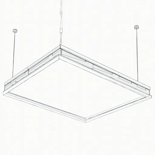 Prompt: create an autocad drawing for using the following information "a detail of a  12 meter by 12 meter pvc gypsum board  ceiling that consists of multiple gypsum board each has a  square shape of   0.6 meter by 0.6 meter and the ceiling is suspended or its hanged by a cable(galvanized wire) which is suspended the ceiling at a 1.2 meter span in each direction 