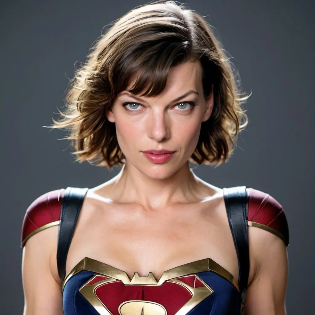 Prompt: milla jovovich superhero