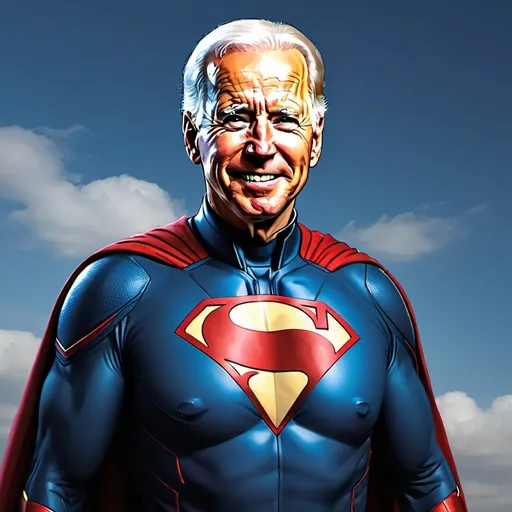 Prompt: joe biden superhero