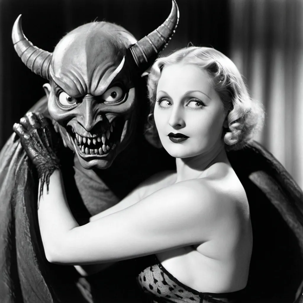 Prompt: Thelma Todd and demon