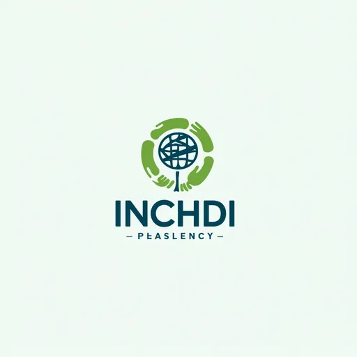 Prompt: Could you generate concepts for official logos for my research unit:
International and National Collaborative Network and Innovation for Community Health Development Research Unit (INCHDI).
Including these details 
1.	Preferred Style: academic and symbolic
2.	Color Scheme: blue and white for healthcare, green for community/environmental focus, and relate to university university’s colors including yellow and gray
3.	Symbols or Icons You Want to Include: globe for international, hands for collaboration, heart or cross for health, lightbulb for innovation
4.	Text Format: only "INCHDI" with the full name in small text in the logo
5.	Usage Contexts: in research documents, posters, presentations