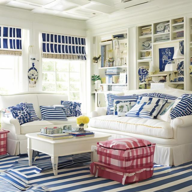 Prompt: preppy white room
