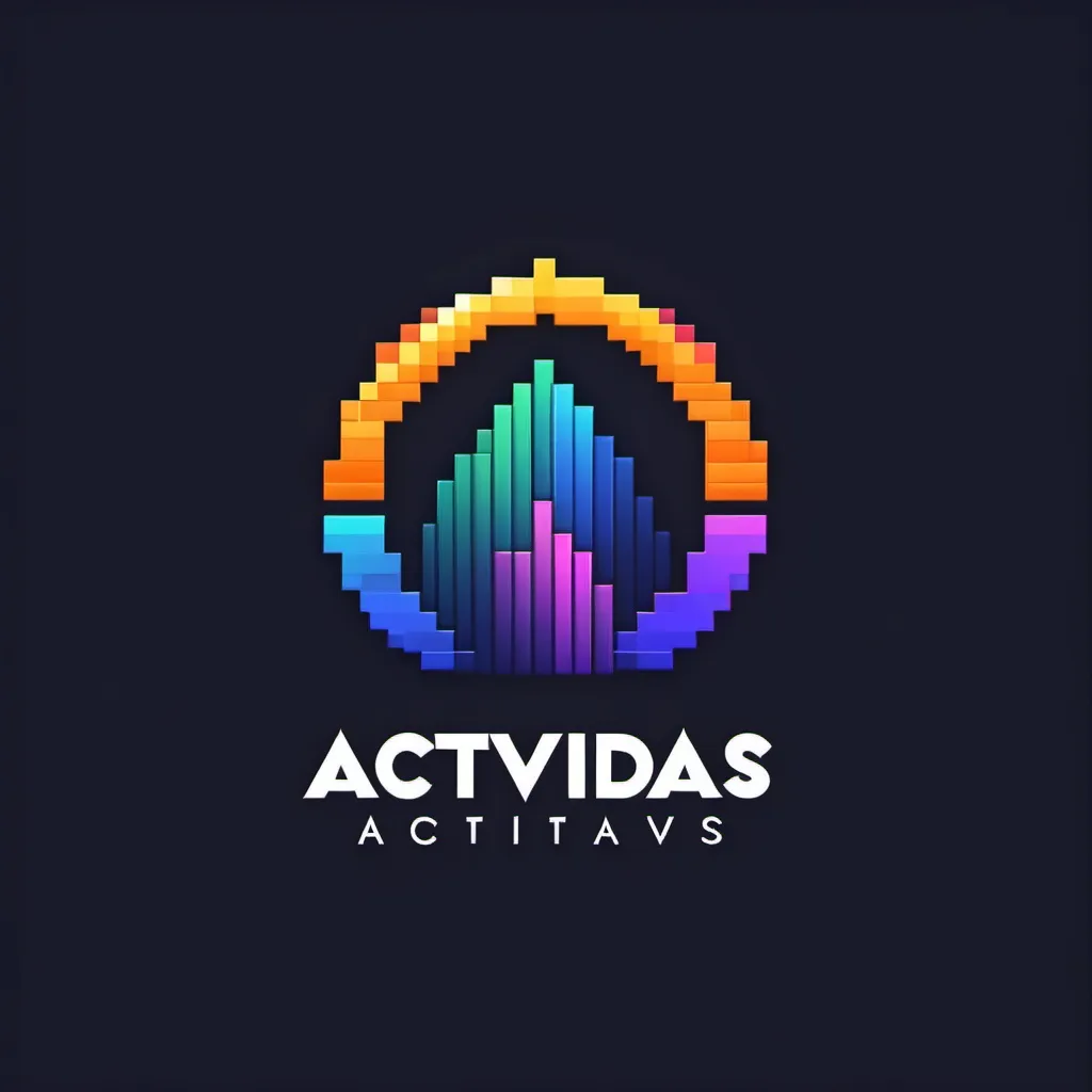 Prompt: Requiero un logo para una empresa de desarrollo de software que se llama "Actividas" en el logo se debe visualizar el nombre de la empresa y en lo posible debe ser en pixel art 