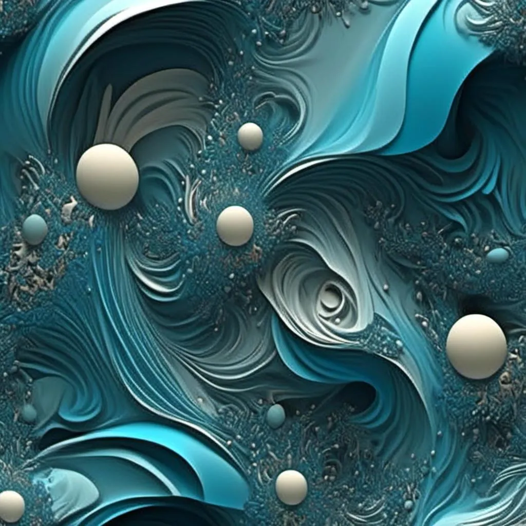 Prompt: abstract fractal art with 3D shapes and model, using mailnly blue aquatic, marine colors and water theme <mymodel>