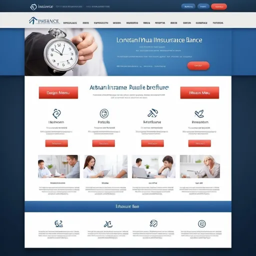 Prompt: design menu bar for web site insurance
