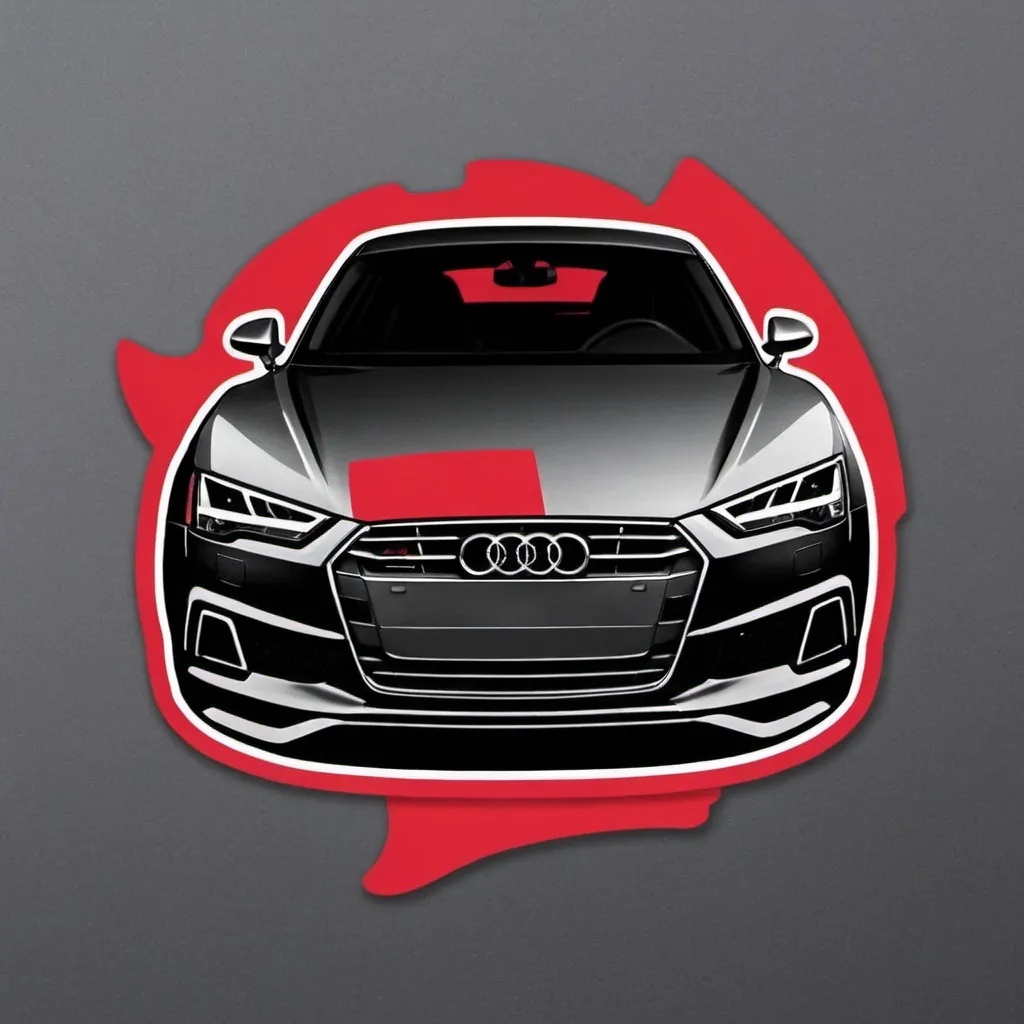 Prompt: make a trendy Audi sticker

