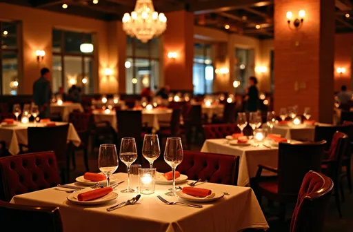 Prompt: Italian restaurant with romantic ambiance