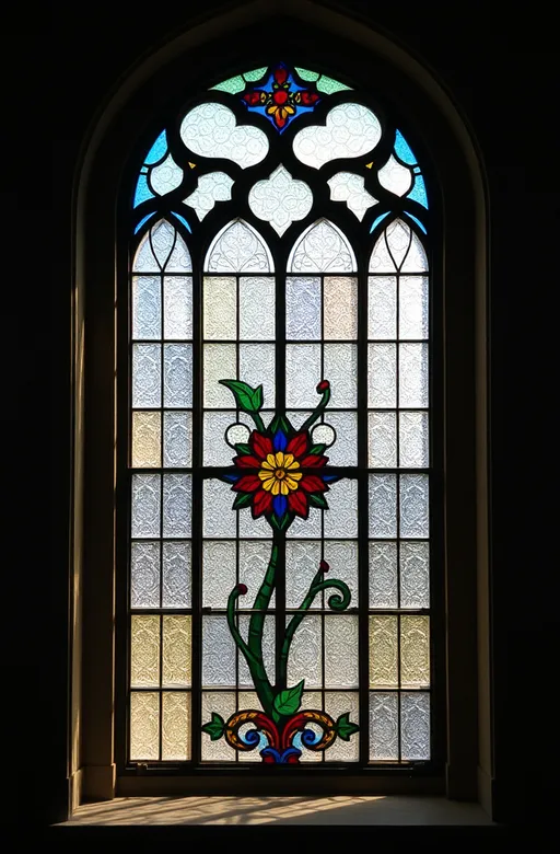 Prompt: Stained glass window