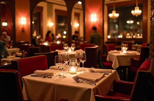 Prompt: Italian restaurant with romantic ambiance