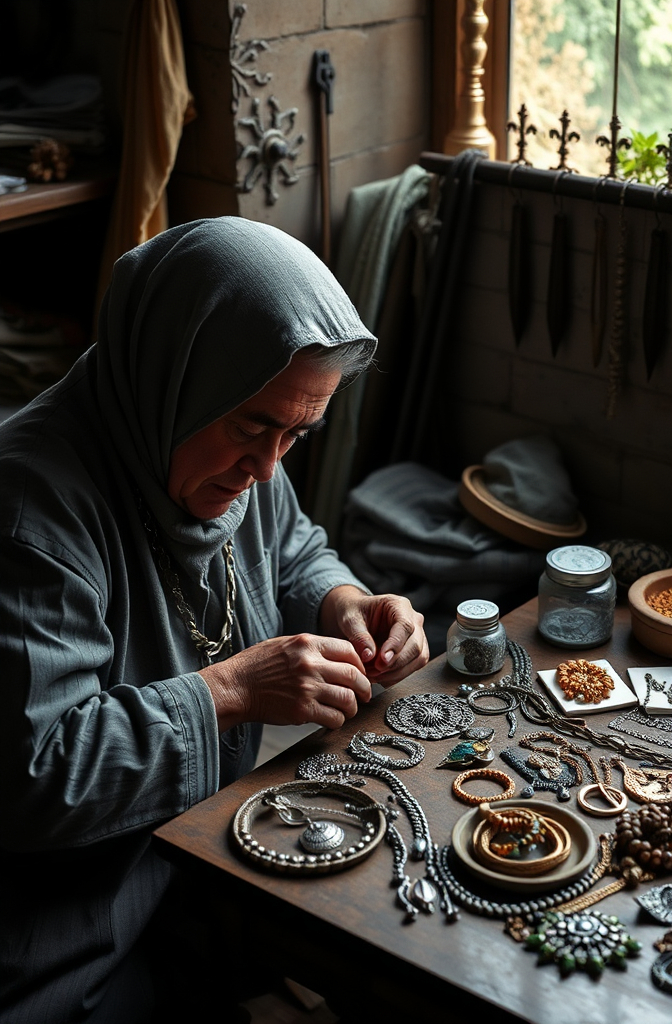 Prompt: Jewelry maker