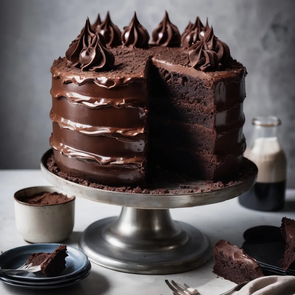 Prompt: a decadent chocolate cake