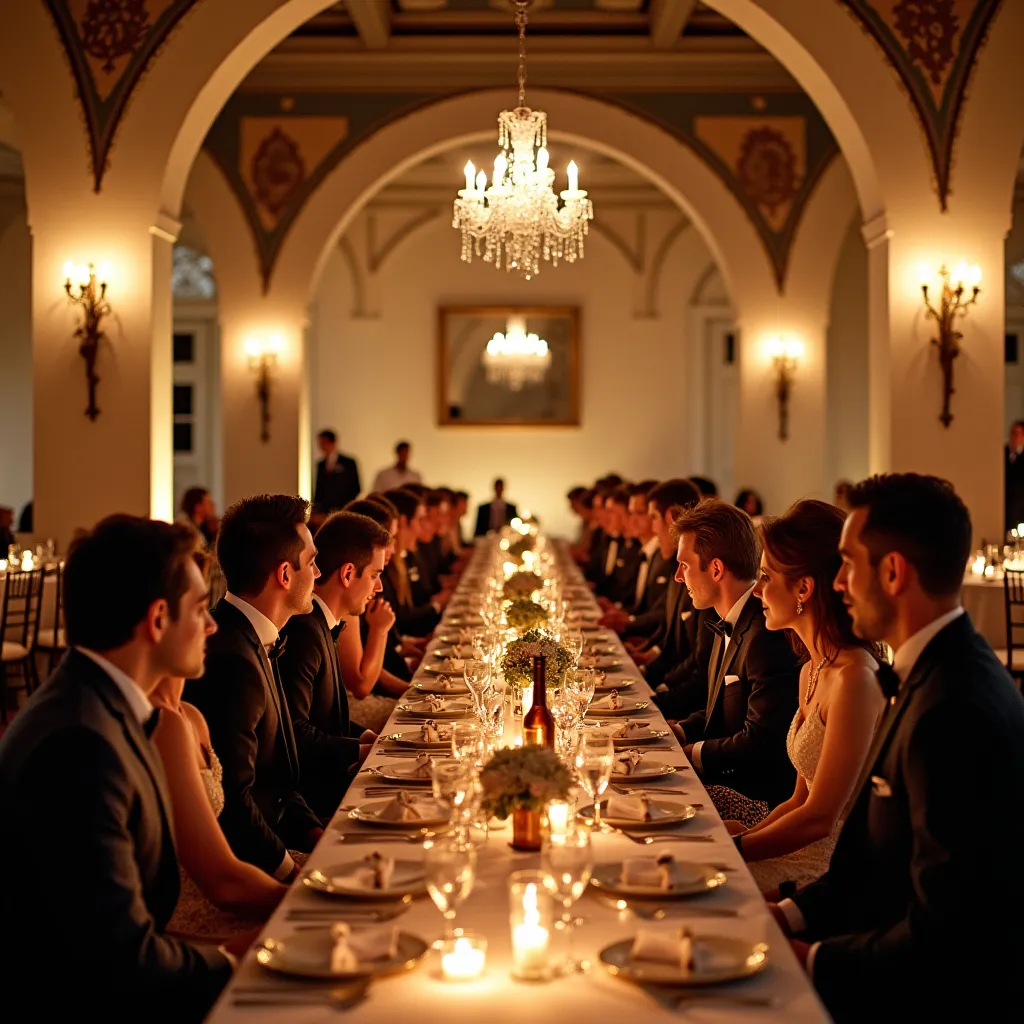 Prompt: Italian wedding reception