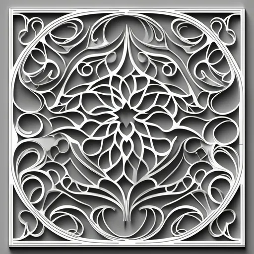 Prompt: Generate an image for window 2d pattern that can be cnc machined. It should give a modern look with a good visualization 