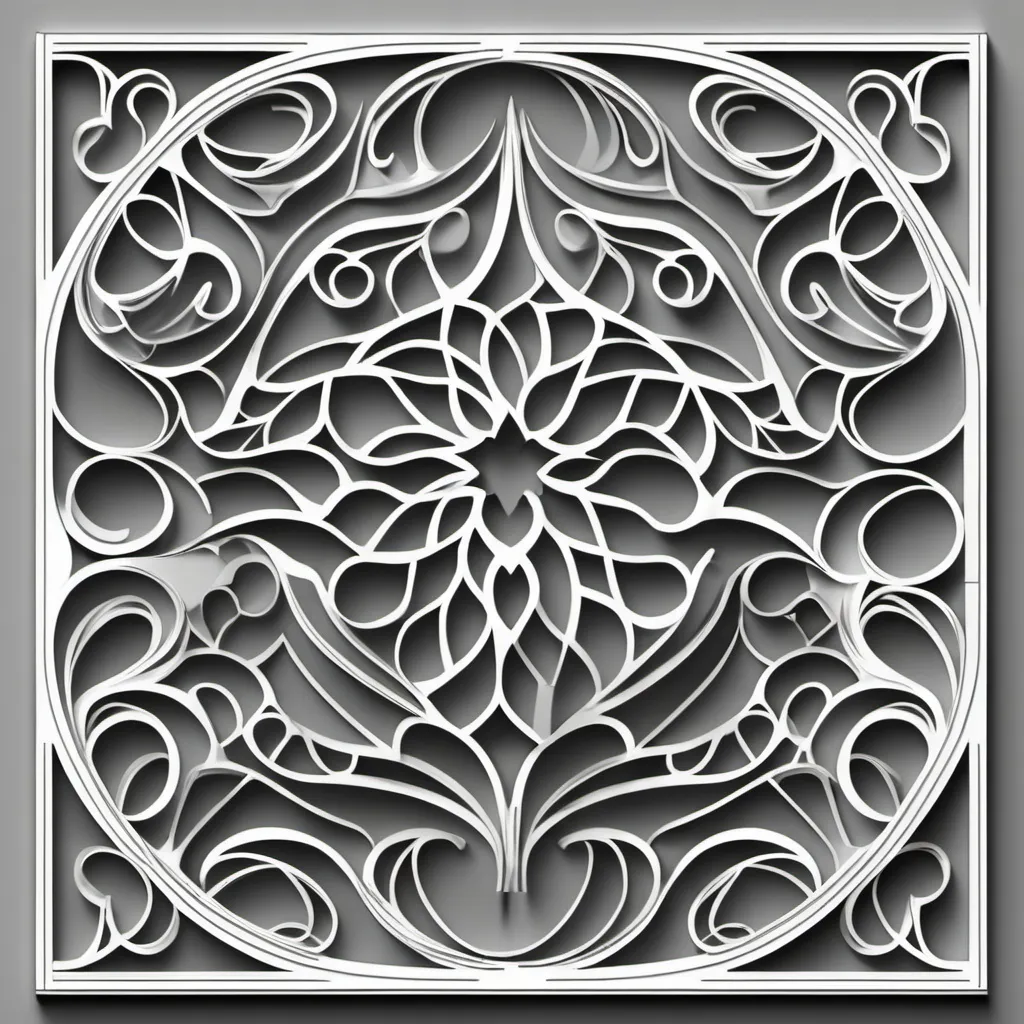 Prompt: Generate an image for window 2d pattern that can be cnc machined. It should give a modern look with a good visualization 