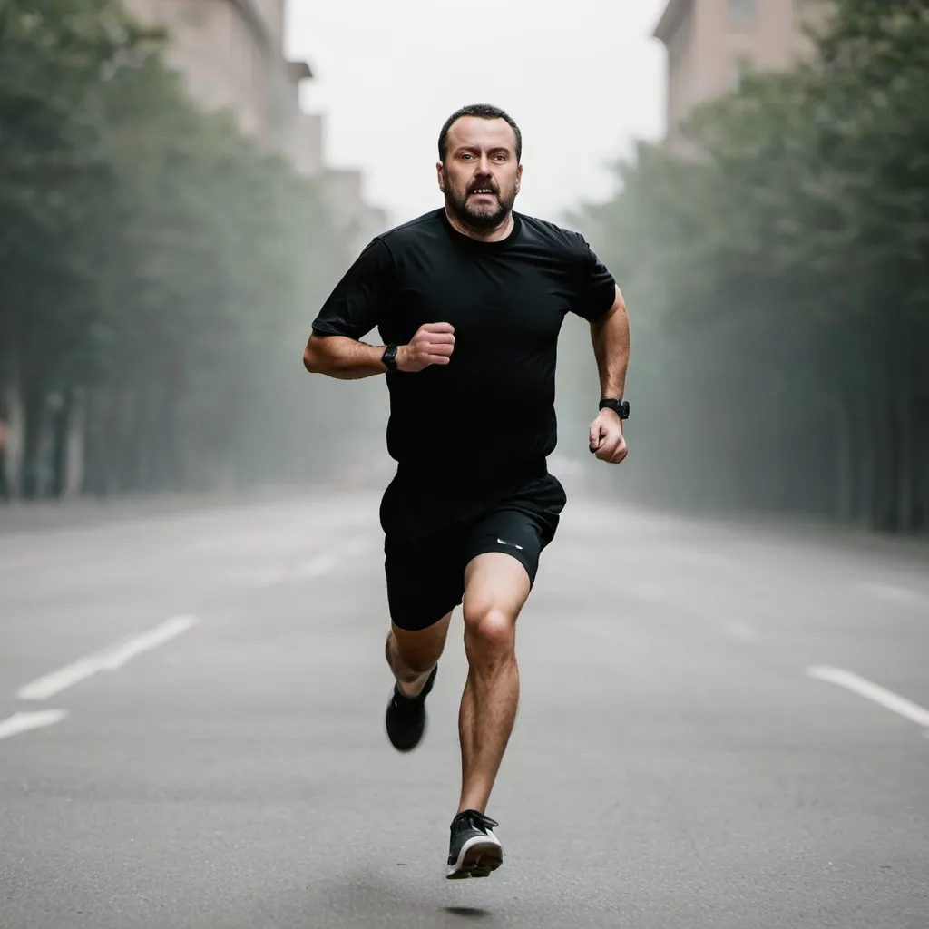 Prompt: A man running