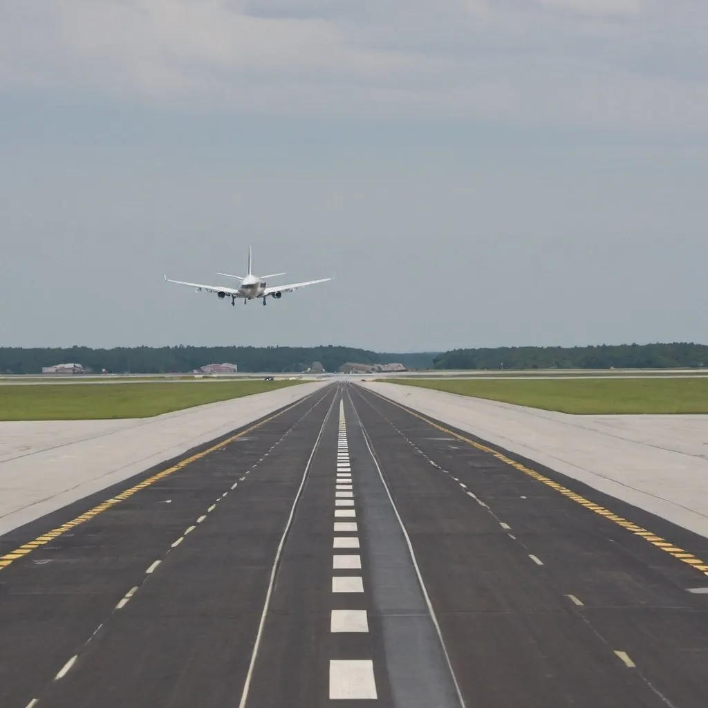 Prompt: airport runway horizontal 9:16 frame
