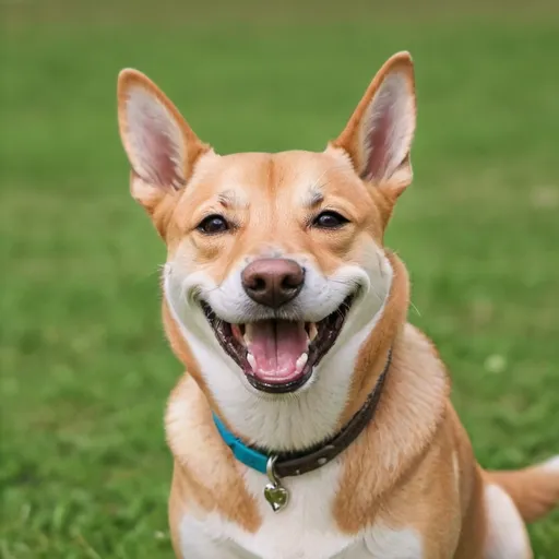 Prompt: Smiling dog