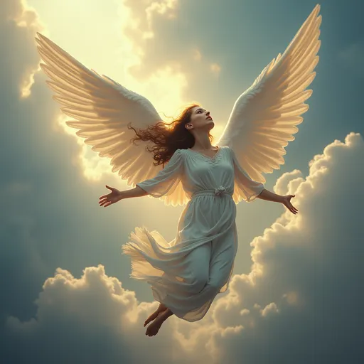 Prompt: a angel flying