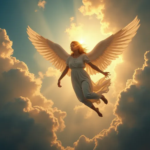 Prompt: a angel flying