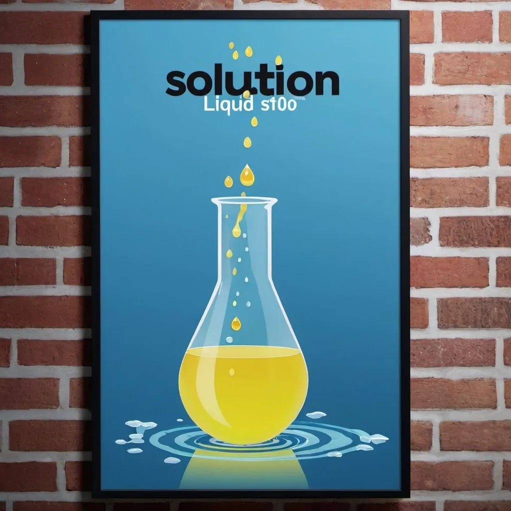 Prompt: a poster of "solution liquid"