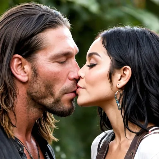 Prompt: Zach Mcgowan kissing Vanessa Hudgens