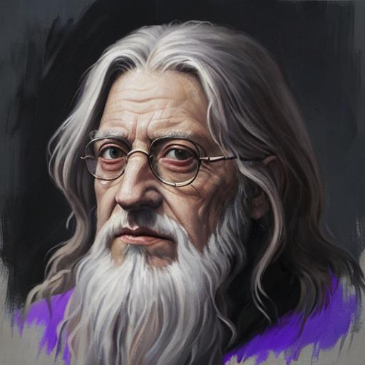 Prompt: old wizzard portrait 
in a painitng
