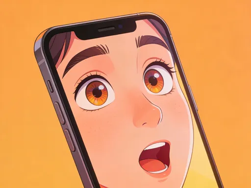 Prompt: A smartphone with human facial features on the screen, mouth open as if talking, expressive eyes, anthropomorphic object, animated and lively, clean background, high-quality lighting
