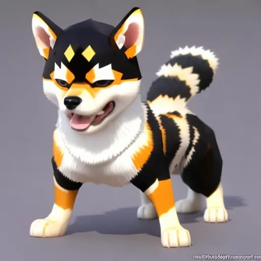 Prompt: Make a dog of race shiba inu
He as dressed up of Katakuri one piece