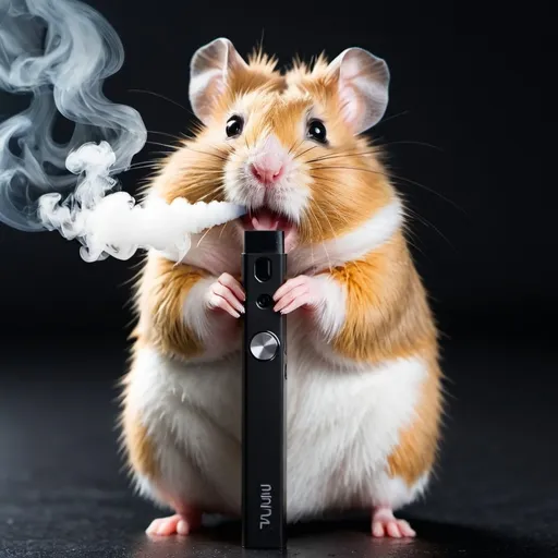 Prompt: Create a hamster vaping a juul