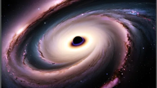 Prompt: "Create a high-resolution, detailed image of a supermassive black hole with a luminous accretion disk at the center of a spiral galaxy. The accretion disk seamlessly transitions into the galaxy's spiral arms, making it appear as though the disk's rings are the galaxy's arms. The event horizon is depicted as a close orbit around the black hole. Render the scene from a 45-degree angle both vertically and horizontally (north and east or west), providing a dynamic, three-dimensional perspective of the galaxy with rich colors and intricate details."