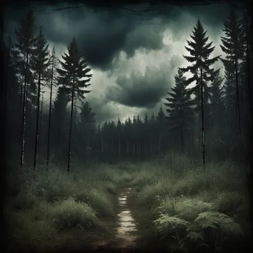 Prompt: dark forest", "stormy skies", or "grunge textures").