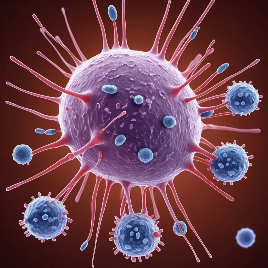 Prompt: An Nk cell with multiple approaches of KnockIn and Knockouts for CAR-NK