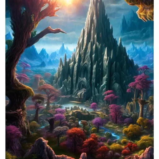 Prompt: 9 Dimensional land, high resolution, unreal detail, 
