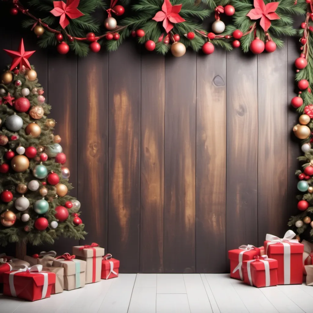 Prompt: Festive Christmas backdrop