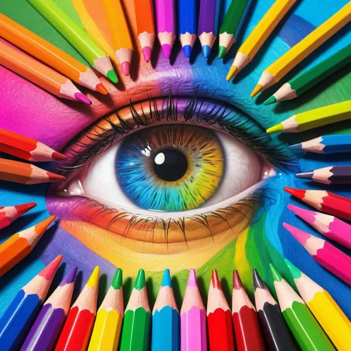 Prompt: Realistic coloring book dual cover featuring  objects, vibrant rainbow, colorful pencils, optical blending, high quality, realism, detailed illustrations, colorful objects, rainbow, vibrant colors, coloring pencils, dual cover, optical blending, detailed images, highres, purple, red, green, blue, pink, orange, azure, A,B,C,D,E,1,2,3,4.