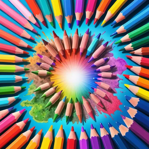 Prompt: Realistic coloring book dual cover featuring  objects, vibrant rainbow, colorful pencils, optical blending, high quality, realism, detailed illustrations, colorful objects, rainbow, vibrant colors, coloring pencils, dual cover, optical blending, detailed images, highres, purple, red, green, blue, pink, orange, azure, ABCDE1234