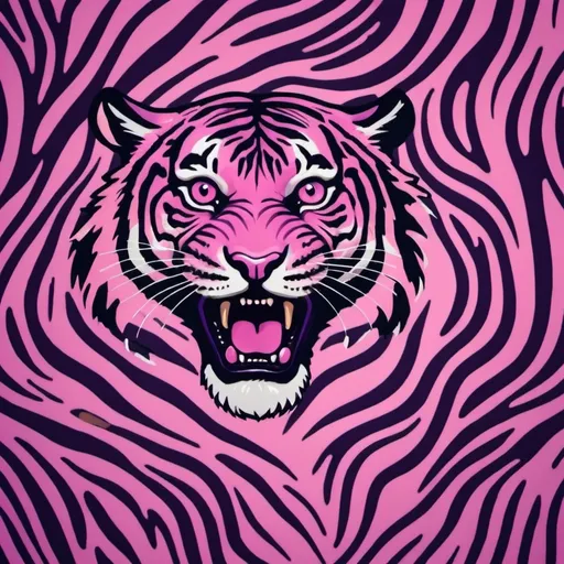 Prompt: purple and pink tiger pattern